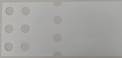 Toshiba - Etiquette blanche impression Thermo tansfert - 76 x 25 mm -  Adhésif permanent-2769 étiquet tes/rouleau - 12 rouleaux/boite